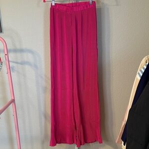 PrettyLittleThing Hot Pink Wide Leg Pants